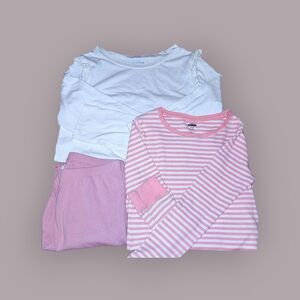 Girls Basics Bundle Cat & Jack Old Navy Long Sleeve Tops Ribbed Leggings Size 14